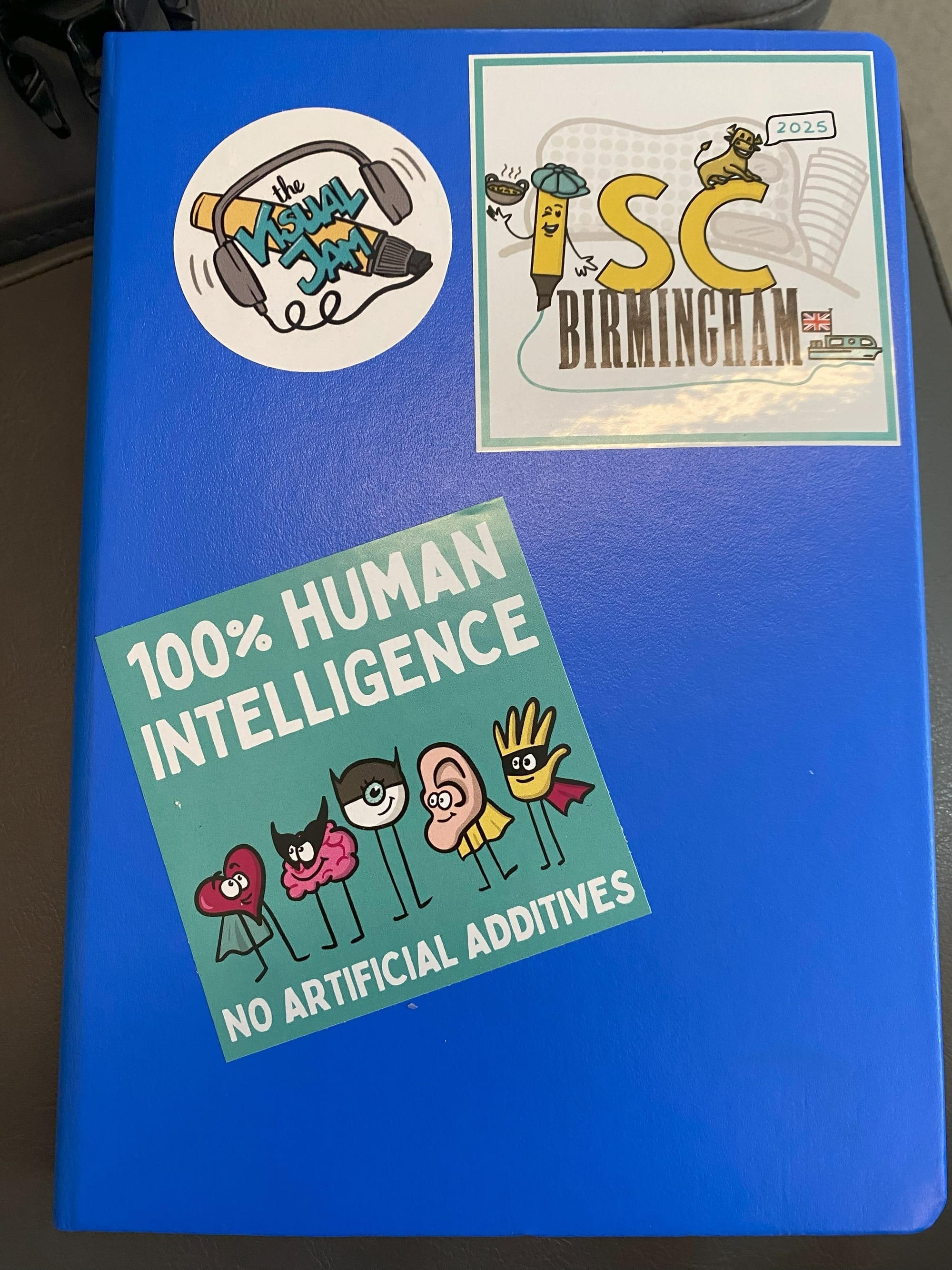 My notebook with the themed stickers